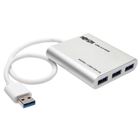 Doomsday U360-004-AL 4 Port Portable USB 3.0 Super Speed Mini Hub, Aluminum DO890782